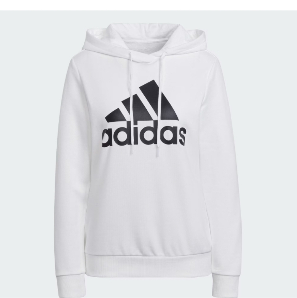 Adidas Women's Black and White Logo Hoodie